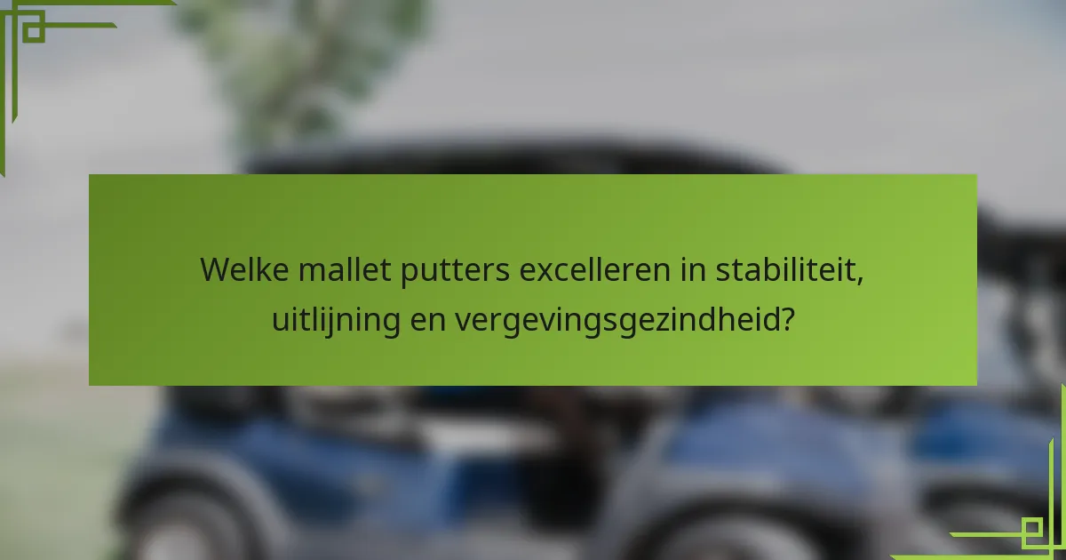 Welke mallet putters excelleren in stabiliteit, uitlijning en vergevingsgezindheid?