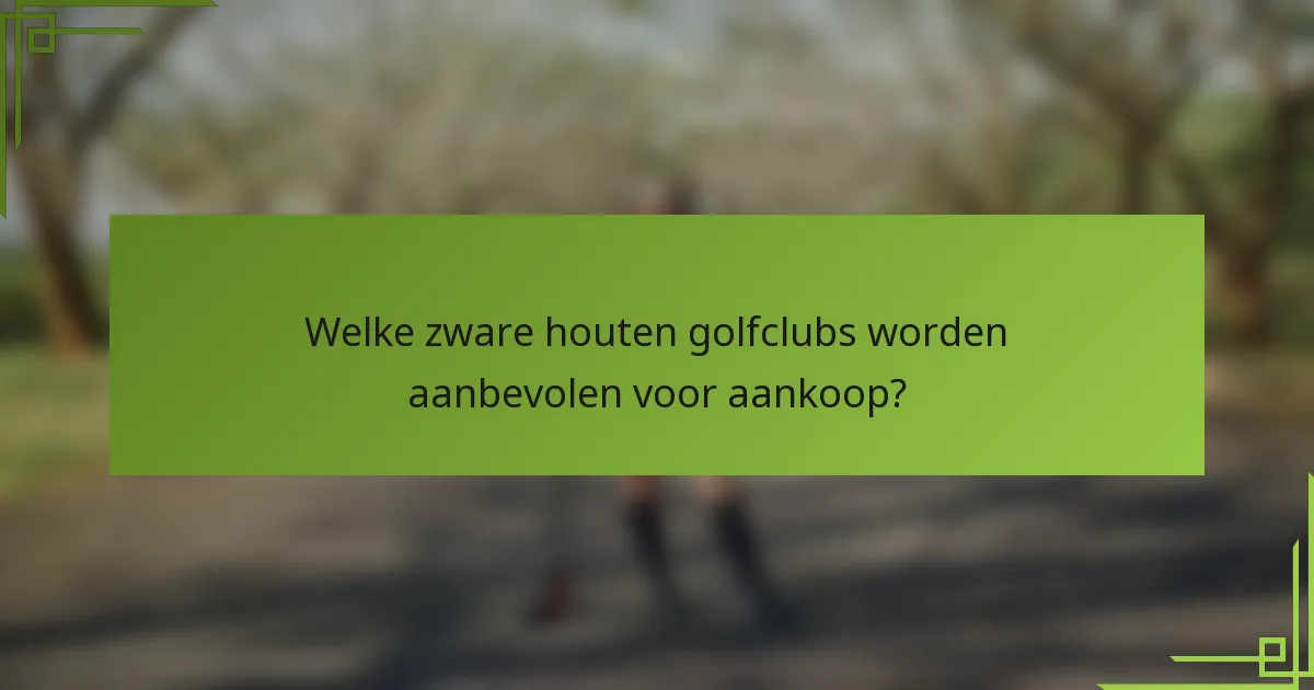 Welke zware houten golfclubs worden aanbevolen voor aankoop?